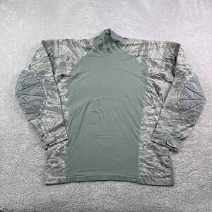 Massif Airman Battle Shirt Mens Medium Green Camo Flame Resistant‎ Padded BDU